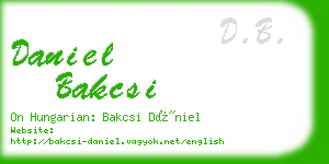 daniel bakcsi business card
